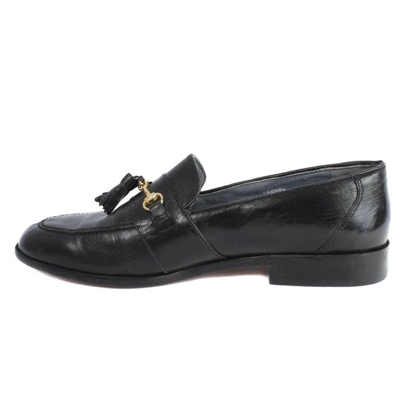 STACY ADAMS Black Leather Horsebit Tassel Loafers Size Men’s 9M - Picture 3 of 7
